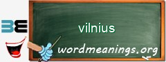 WordMeaning blackboard for vilnius